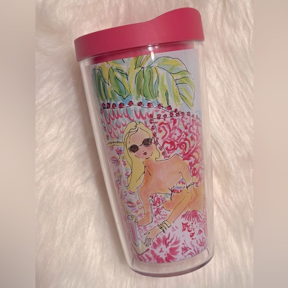 Lilly Pulitzer Other - Lilly Pulitzer Meet Me At The Beach Insulated Tumbler Tervis Lid